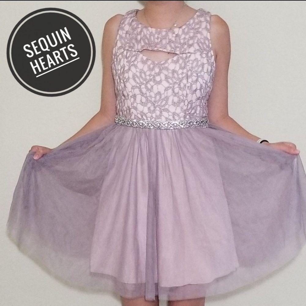 Pink - Sequin Hearts prom dress - Size 3